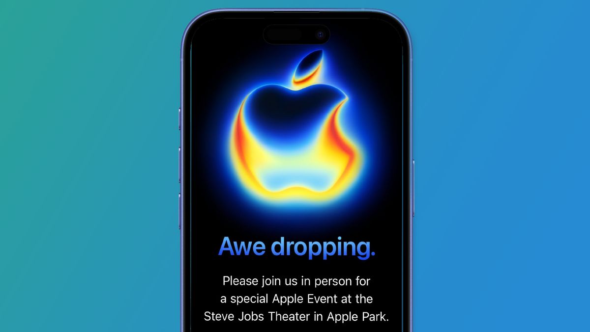 Invitación oficial del evento 'Awe Dropping' de Apple