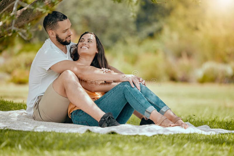 Romantic picnic in park