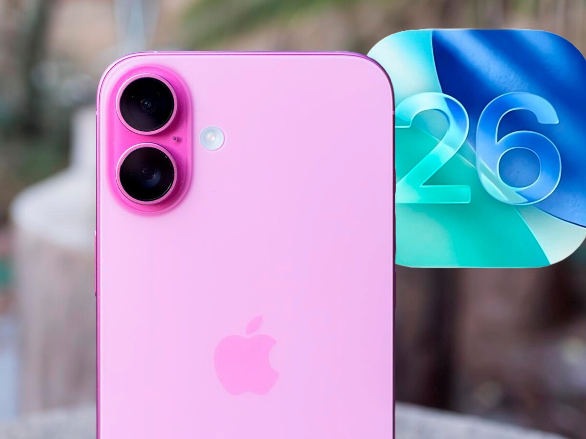 iPhone mostrando el número 26, representando iOS 26