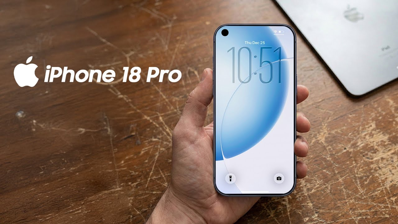 Concepto del iPhone 18 Pro sostenido por una mano