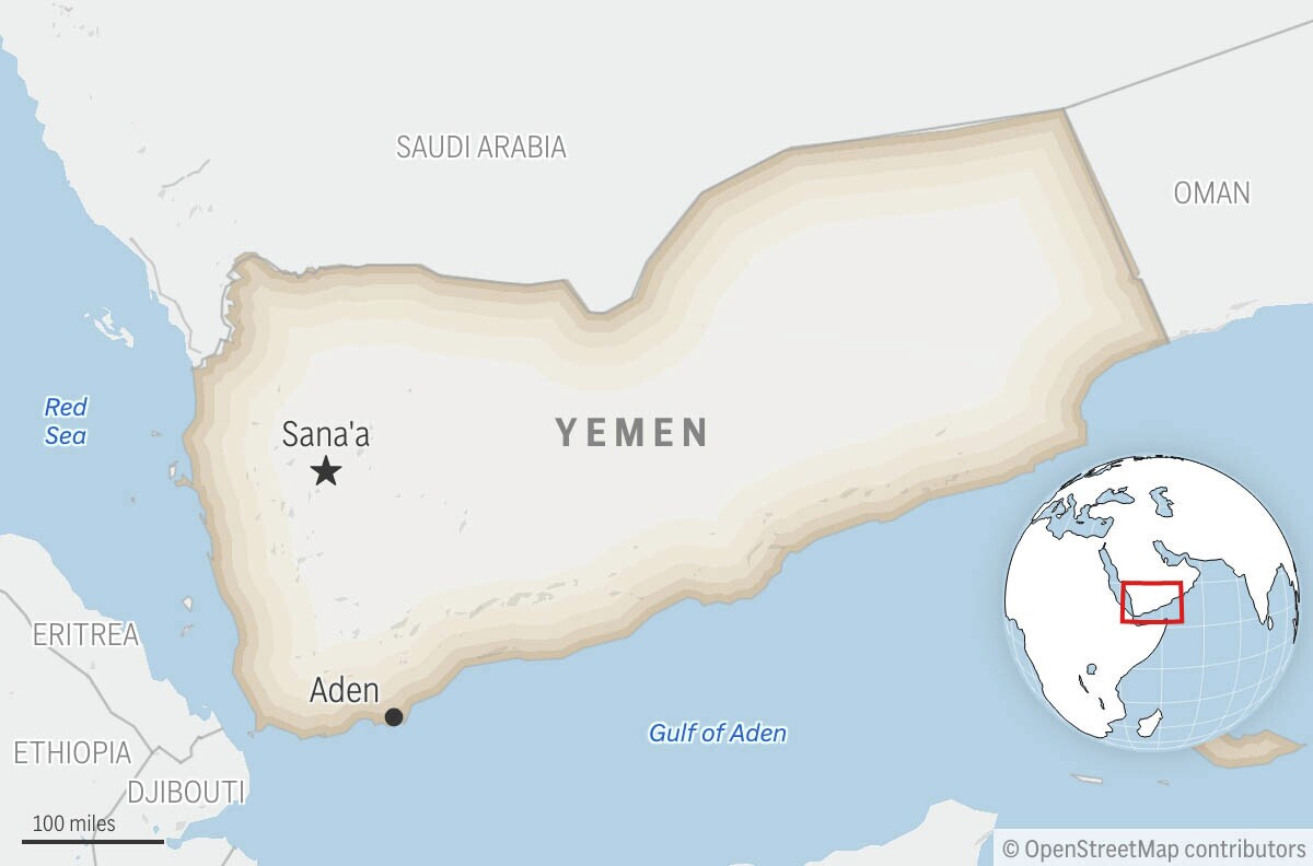 Mapa de Yemen mostrando la ubicación estratégica