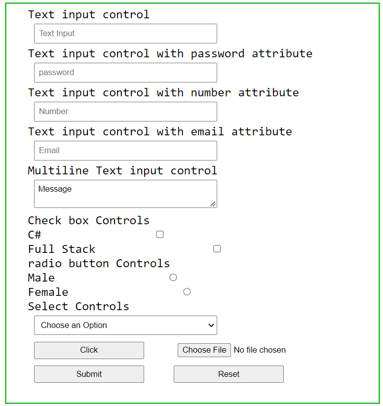 Select element examples