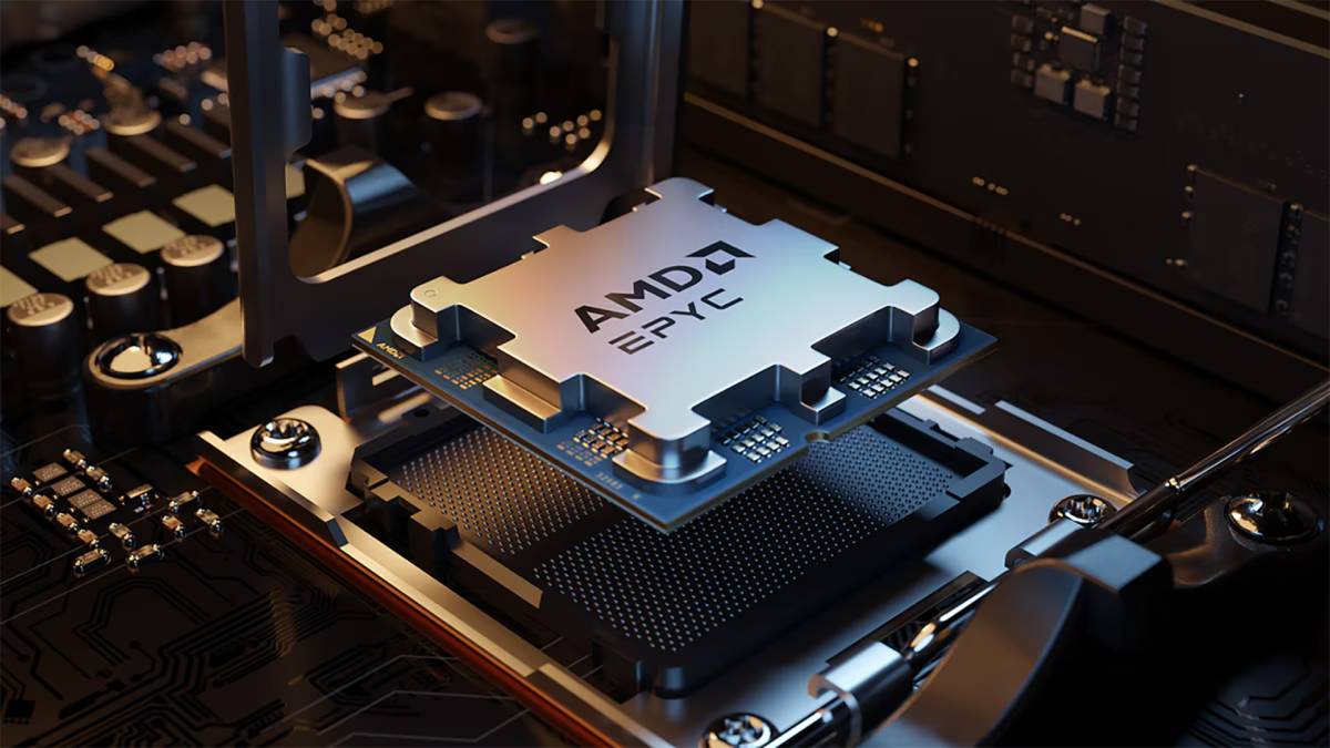 Procesador AMD EPYC instalado en un servidor