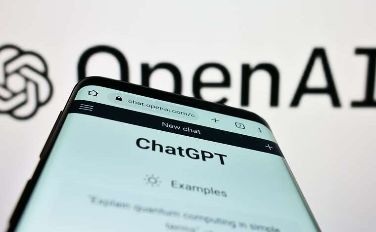 Interfaz de ChatGPT en un dispositivo móvil