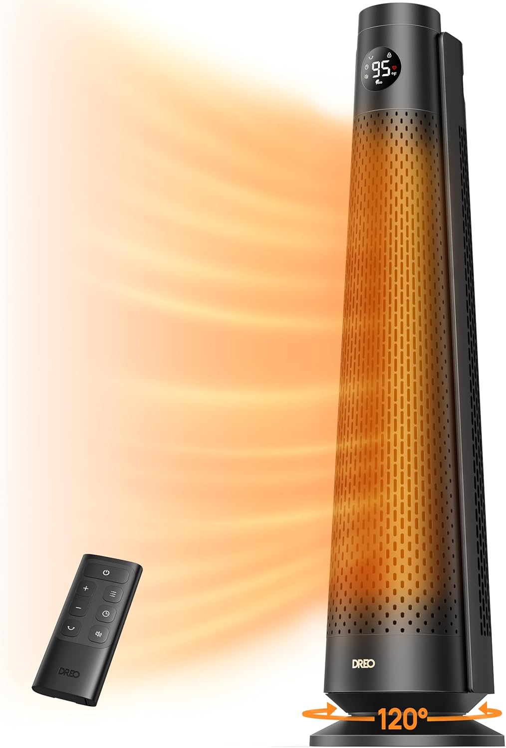 DREO Atom One Space Heater with Remote 70-Degree Oscillating Ceramic