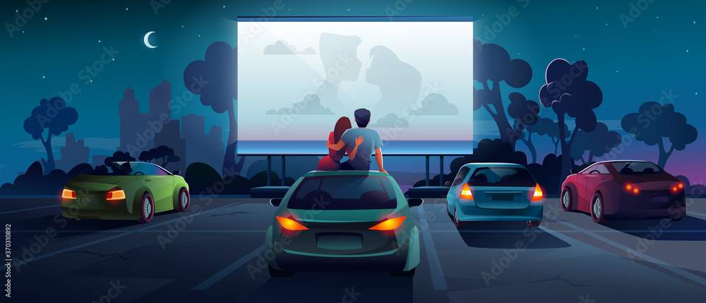 Backyard outdoor cinema