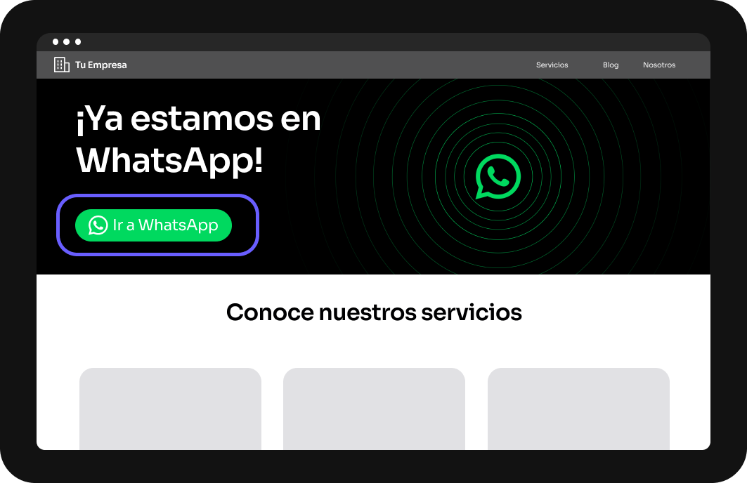 Landing Page con botón de WhatsApp