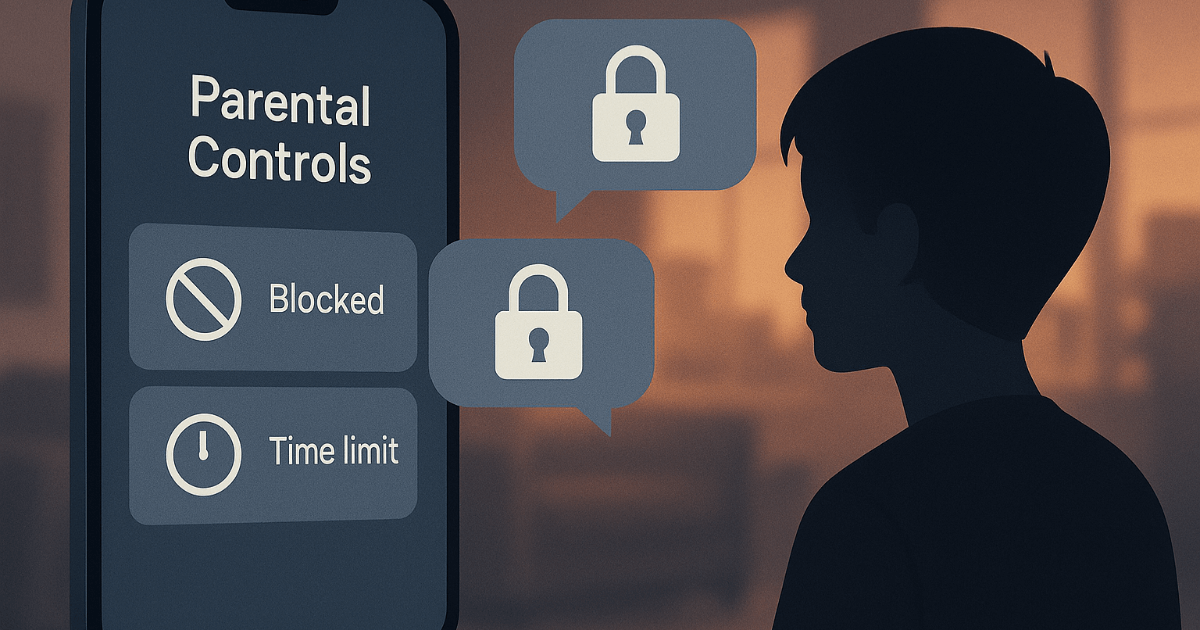 Controles parentales en un dispositivo móvil