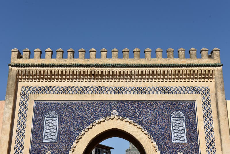 Moroccan traditional architecture in Marrakech medina