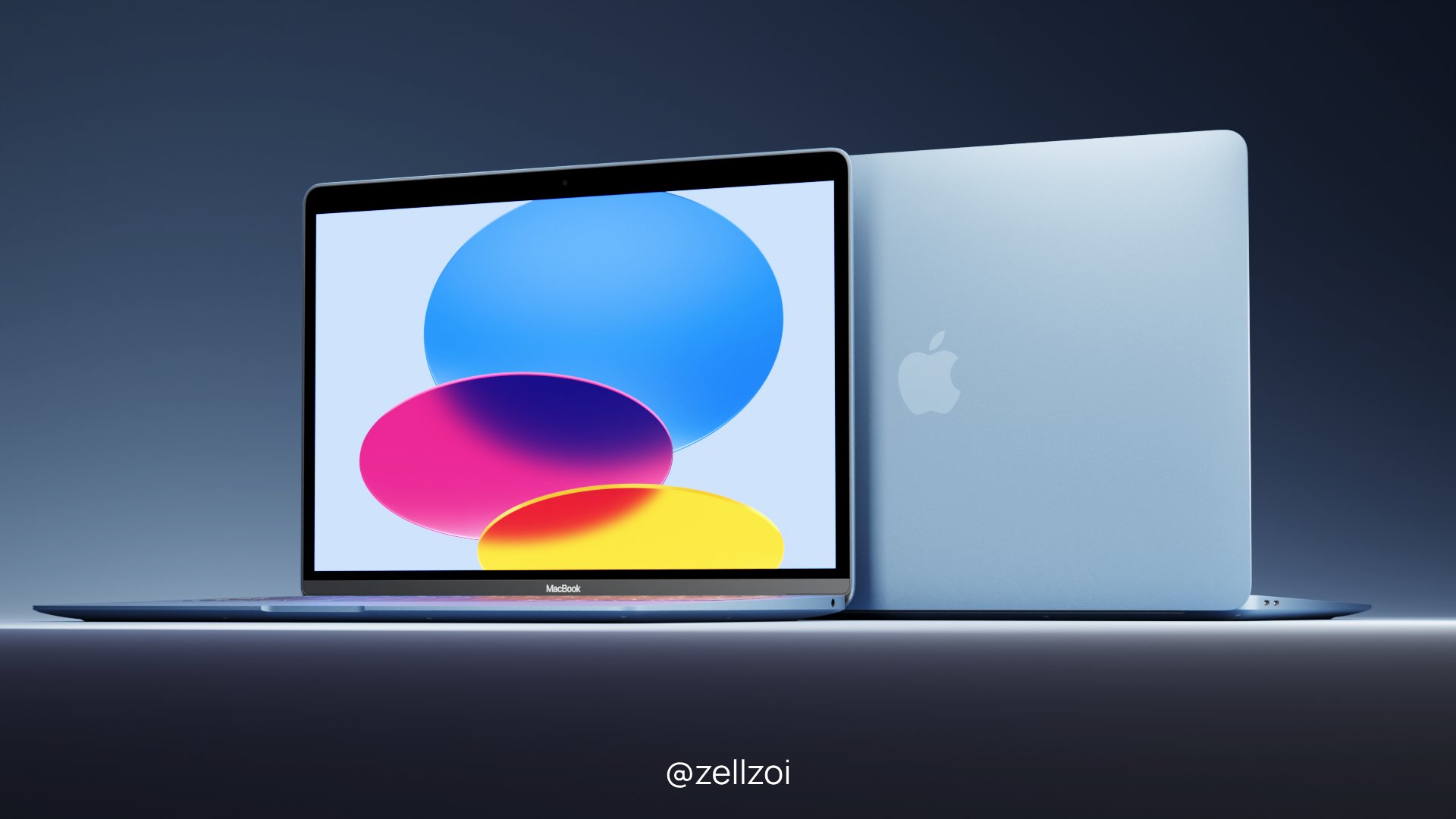 MacBook en color azul claro