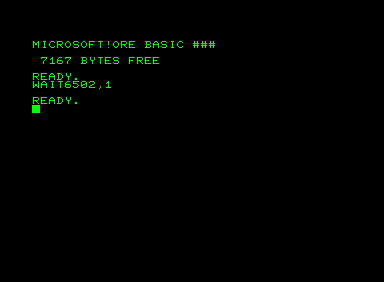 Microsoft BASIC 6502 en pantalla