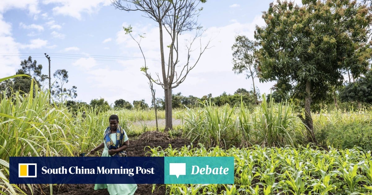 Campo agrícola con tecnología moderna