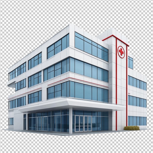 Hospital with cross emblem