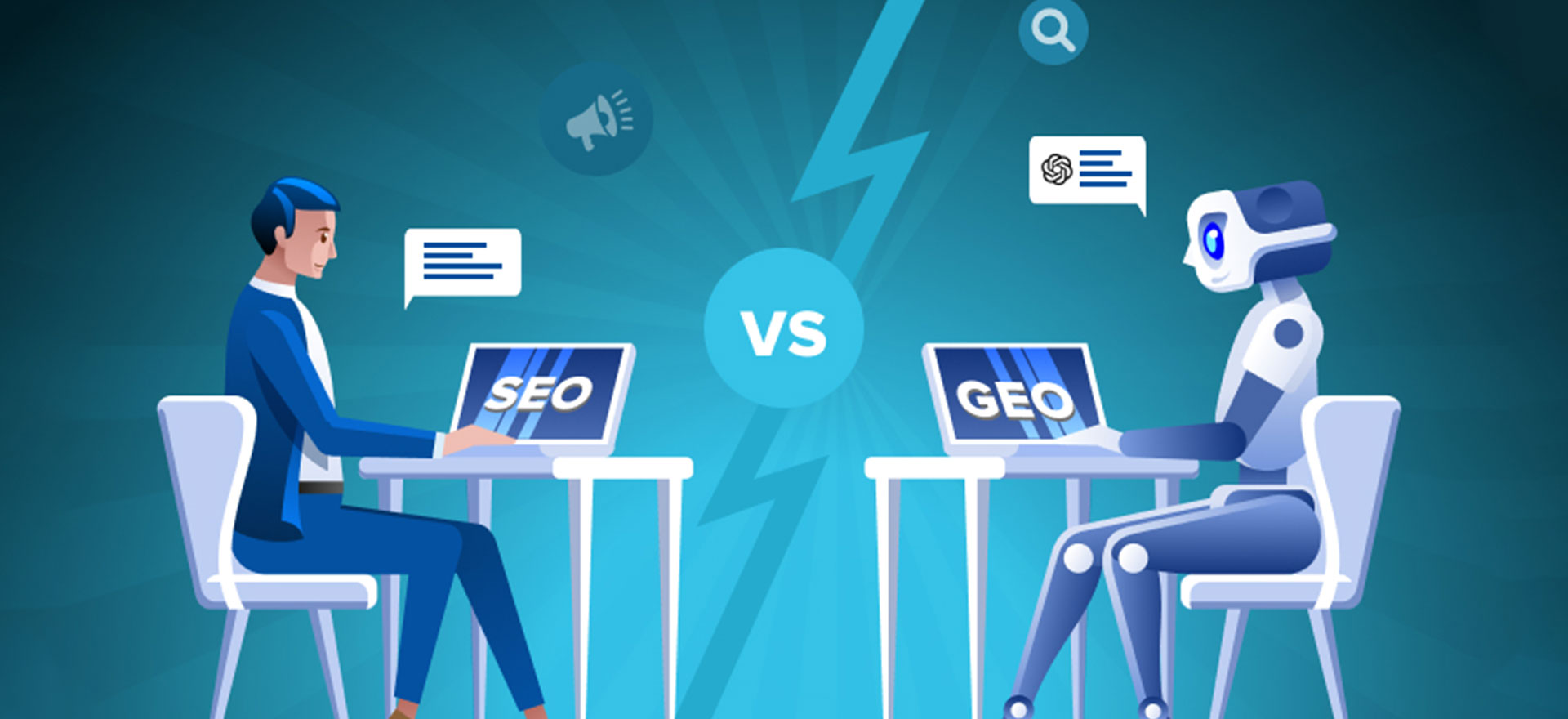 SEO vs GEO concept
