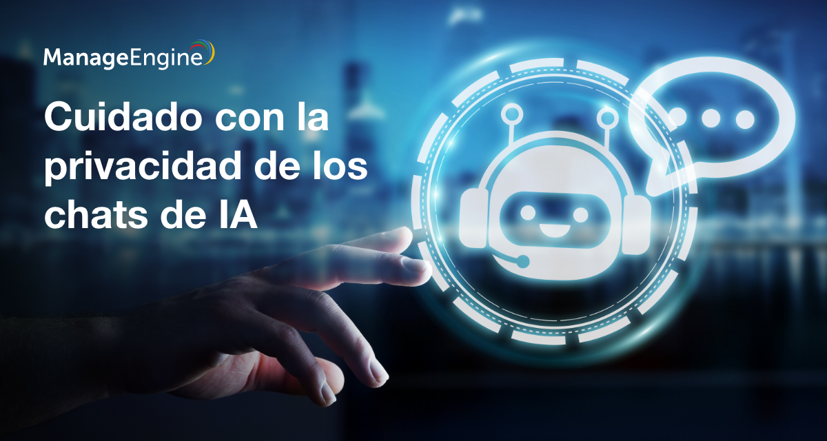 Advertencia de privacidad de IA en un chatbot