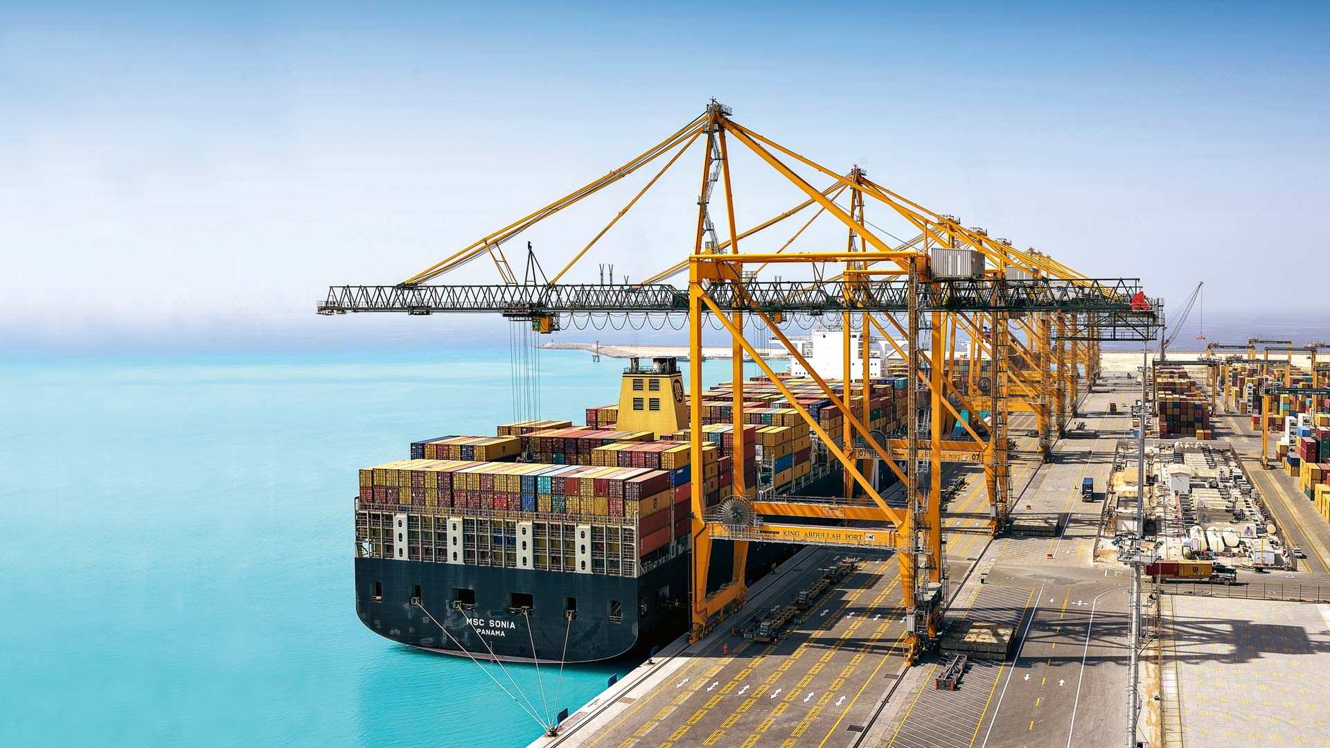 Logistics and shipping container operations at port