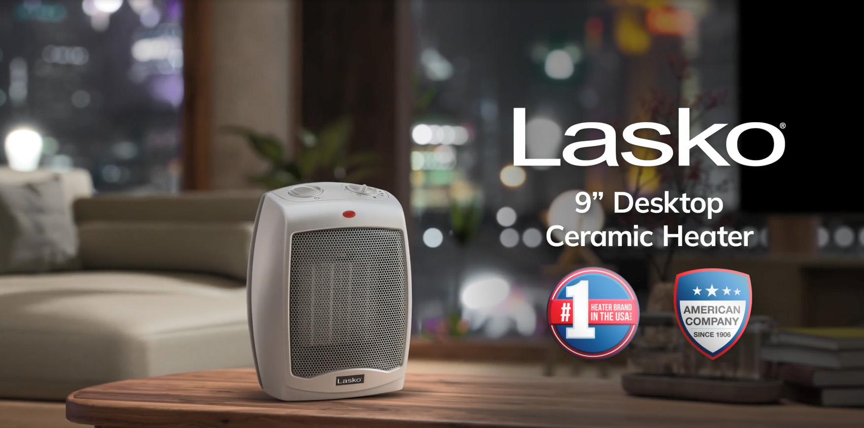 Lasko 754200 Desktop Electric Ceramic Space Heater