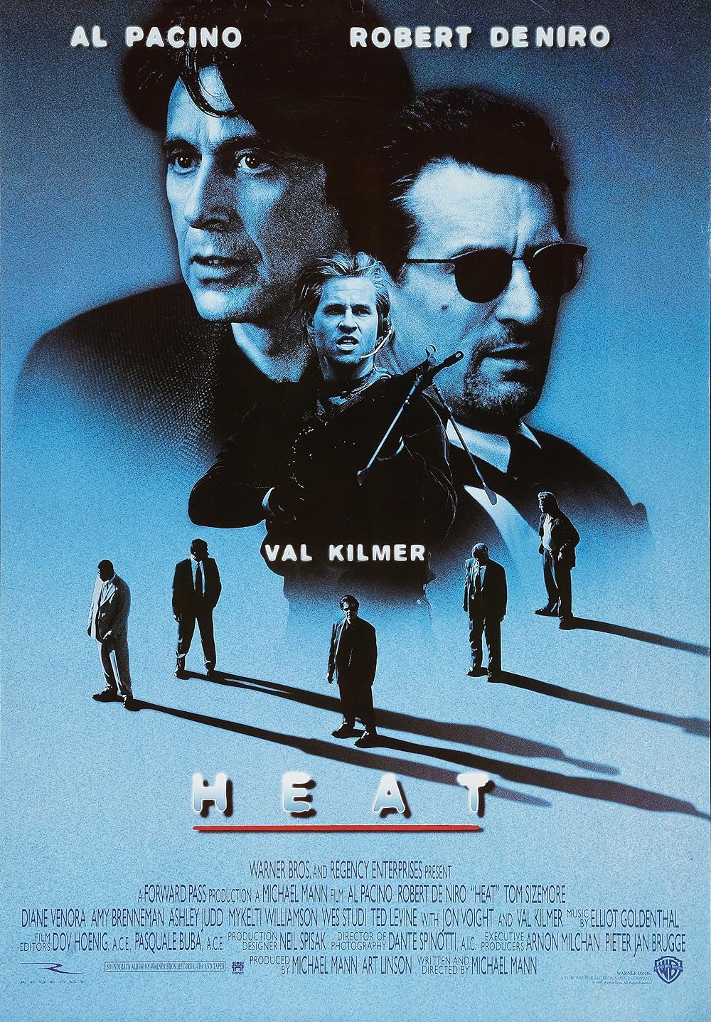 Póster de la película Heat con Al Pacino y Robert De Niro