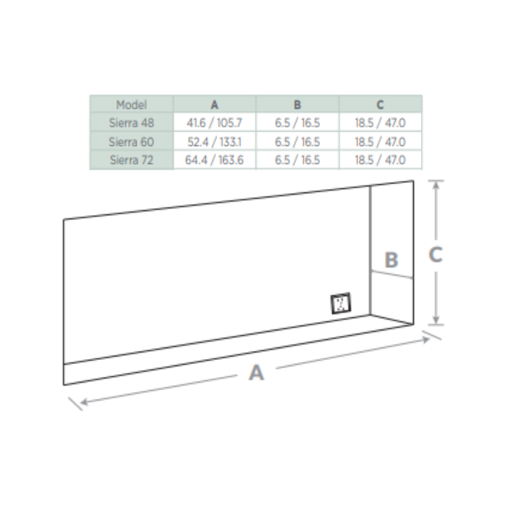 Dimplex Sierra 60 Inch Wall/Built-In Linear Electric Fireplace