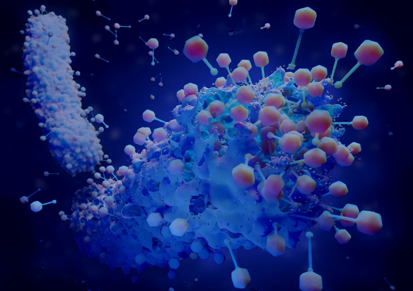 Investigadores trabajando en un laboratorio de microbiología