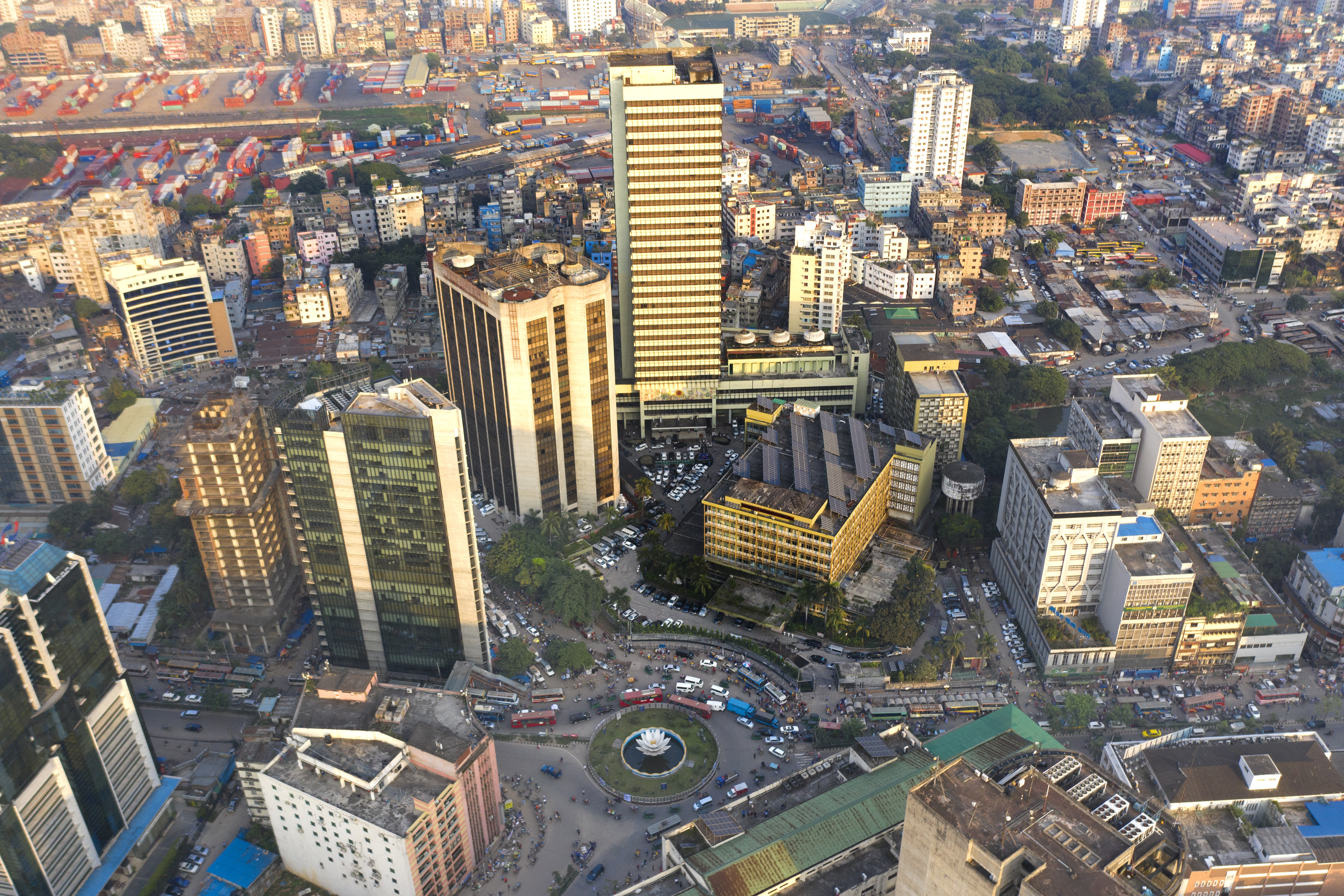 Modern Dhaka skyline