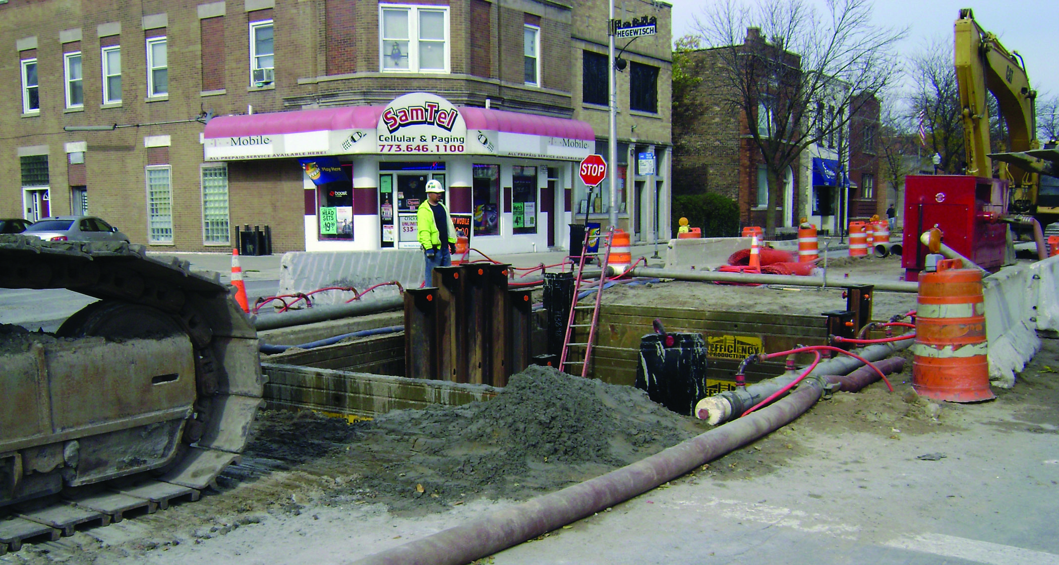 Sewer collection pipeline installation in Mohammed Bin Zayed City Abu Dhabi