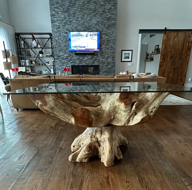 Natural style coffee table