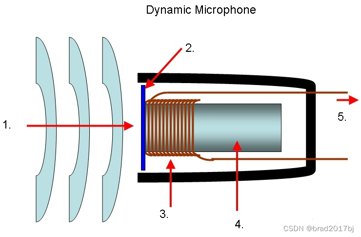 动圈麦克风内部结构示意图