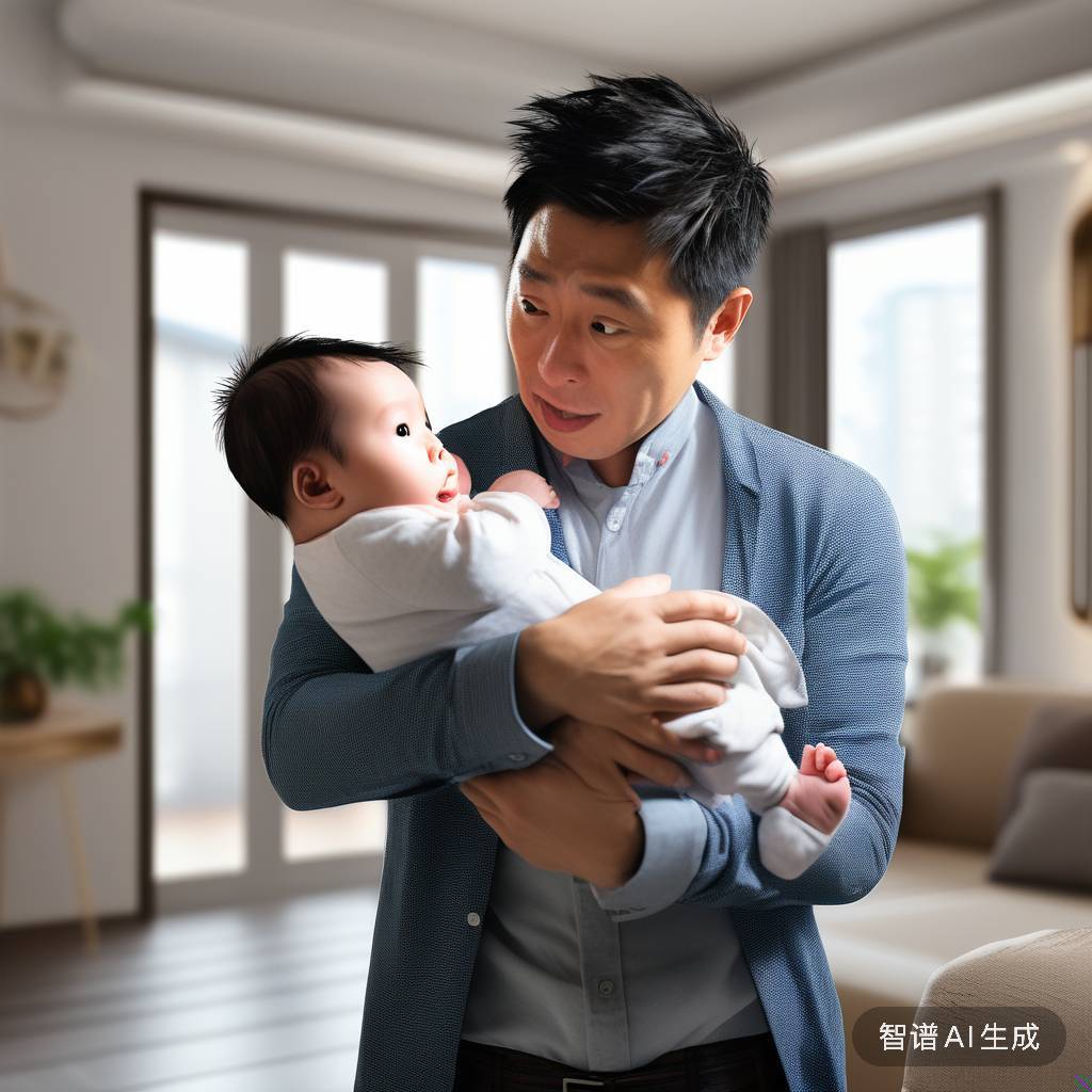 爸爸第一次抱孩子