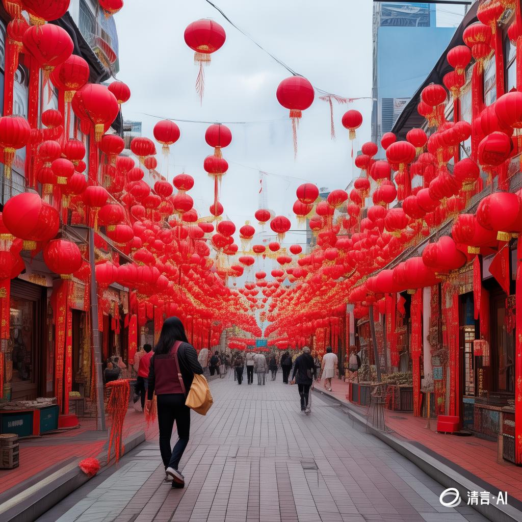 祖国大街小巷披上“中国红”