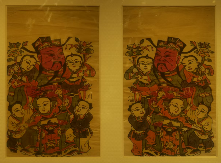 五子登科年画